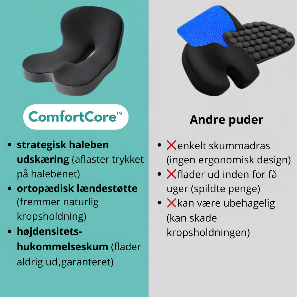 ComfortCore™ – Ergonomisk sædehynde til daglig komfort