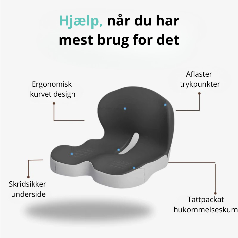 ComfortCore™ – Ergonomisk sædehynde til daglig komfort